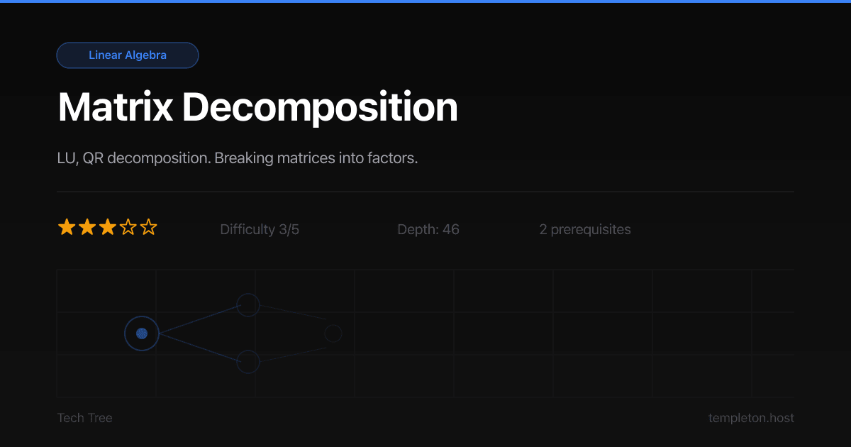 Matrix Decomposition | Tech Tree | Andrew Templeton | Andrew Templeton